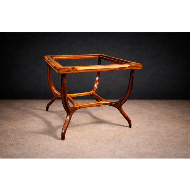 Brown Sculptural Side Table in Caviuna & Marble, Giuseppe Scapinelli, 1950s For Sale - Image 8 of 10