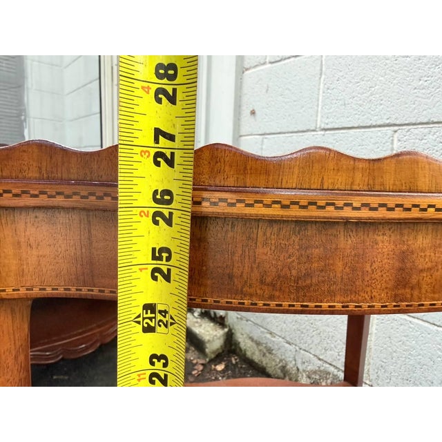 Early 20th Century Edwardian Style Scalloped Top Tray Table. For Sale - Image 11 of 14