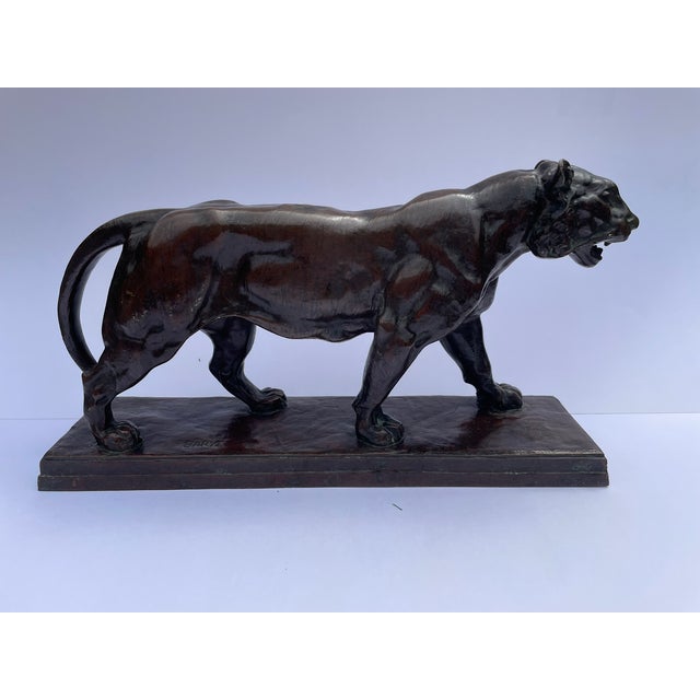 Late 19th Century “Walking Tiger” French Bronze Sculpture by Antoine‑Louis Barye – Signed Barre For Sale - Image 11 of 11