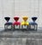 Mid 20th Century Suede Ettore Sottsass Memphis Style Chairs - Set of 4 For Sale - Image 4 of 8