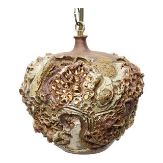 Bodil Marie Nielsen Sung-Glazed Danish Ceramic Pendant For Sale