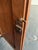 Brown Antique Early American Cherry Wood Glass Door Corner Cabinet For Sale - Image 8 of 9
