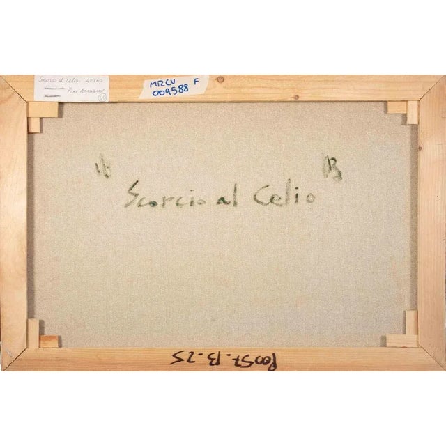 Pino Romanò, View of Celio (Rome), Oil Painting, 1990s For Sale - Image 4 of 5