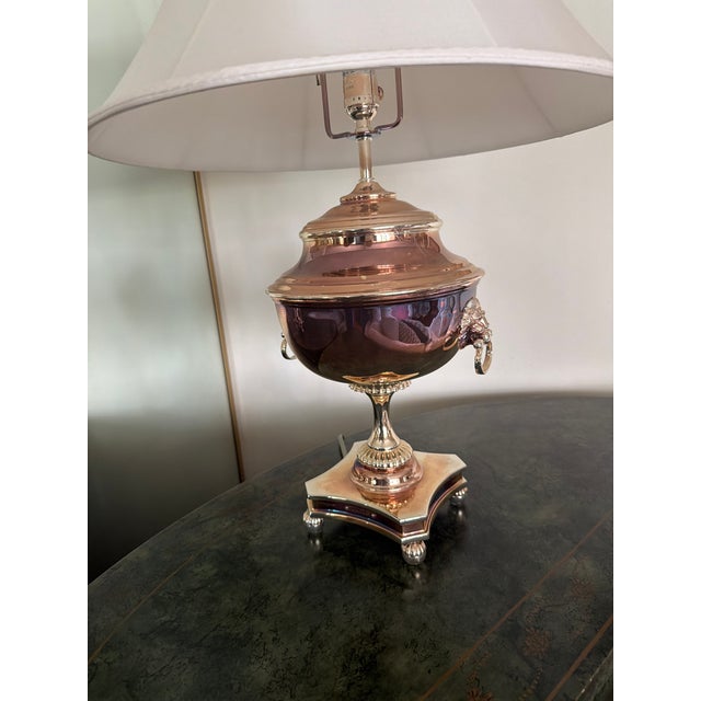 Two beautiful Ralph Lauren Samover Lamps.