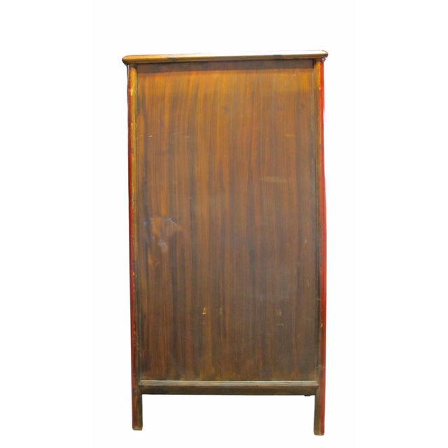 Catalpa Wood Square Corner Armoire For Sale - Image 11 of 11