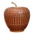 Vintage Shanghai Weave Rattan Lidded Apple For Sale