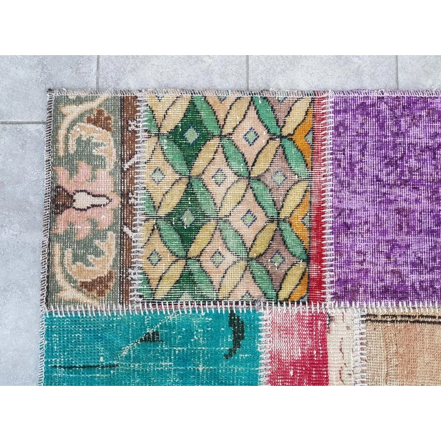 Vintage Turkish Oushak Runner Neutral Cotton Wool For Sale - Image 10 of 10