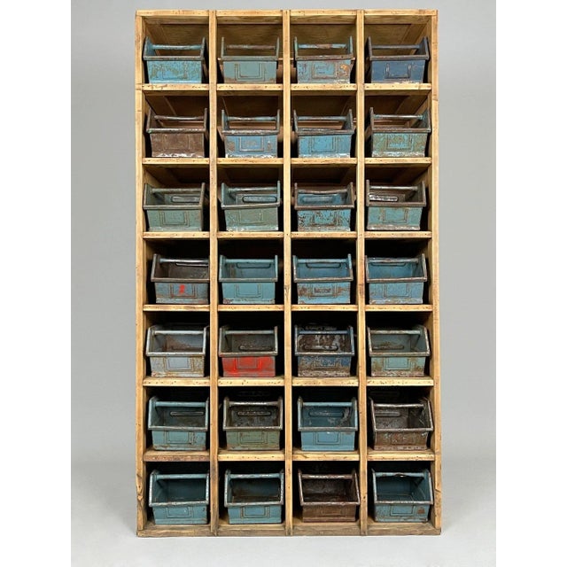 Vintage Industrial Storage Cabinet For Sale - Image 10 of 11