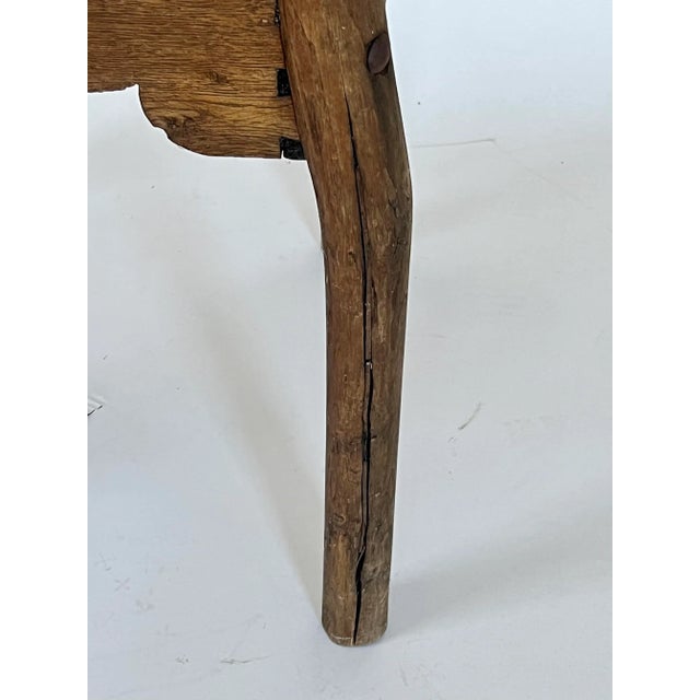 Wood Antique Handmade Wood Chair with Slat Seat For Sale - Image 7 of 13