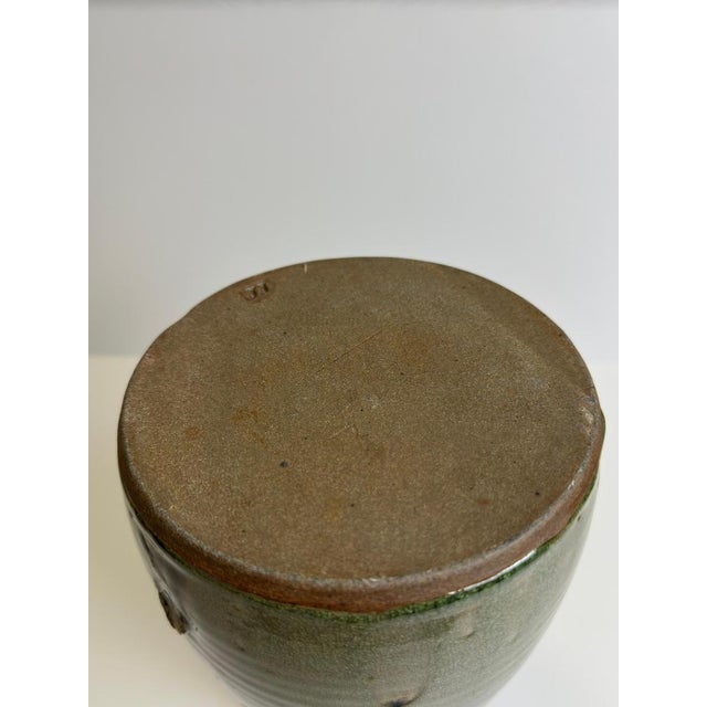 Gold Stoneware Salt Glazed Studio Pottery Jug by John Jelfs, 1990s For Sale - Image 8 of 10