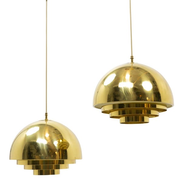 Brass Pendants from Vereinigte Werkstätten München, Germany, 1970s, Set of 2 For Sale - Image 15 of 15