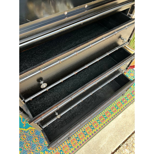 Arhaus Faux Bamboo Cabinet For Sale In Dallas - Image 6 of 10