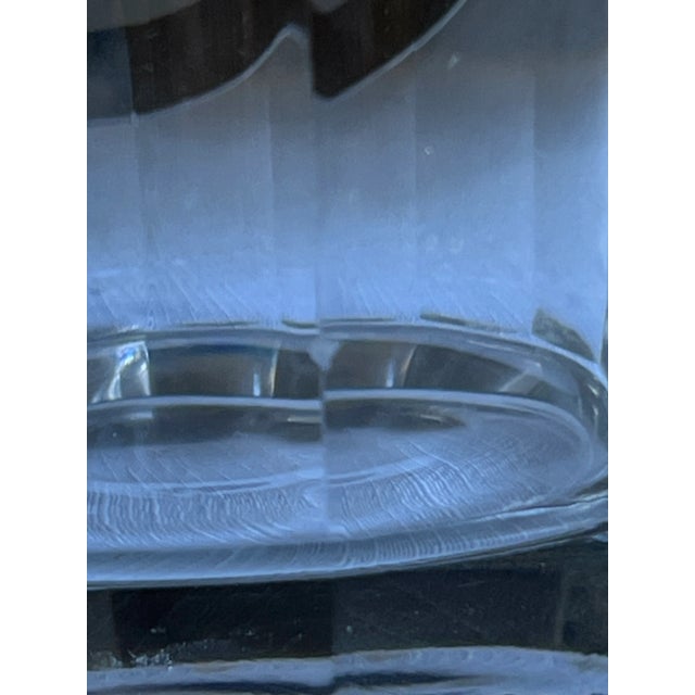 Glass Vintage Mid Century Modern Glass Ice Bucket With Handle For Sale - Image 7 of 11