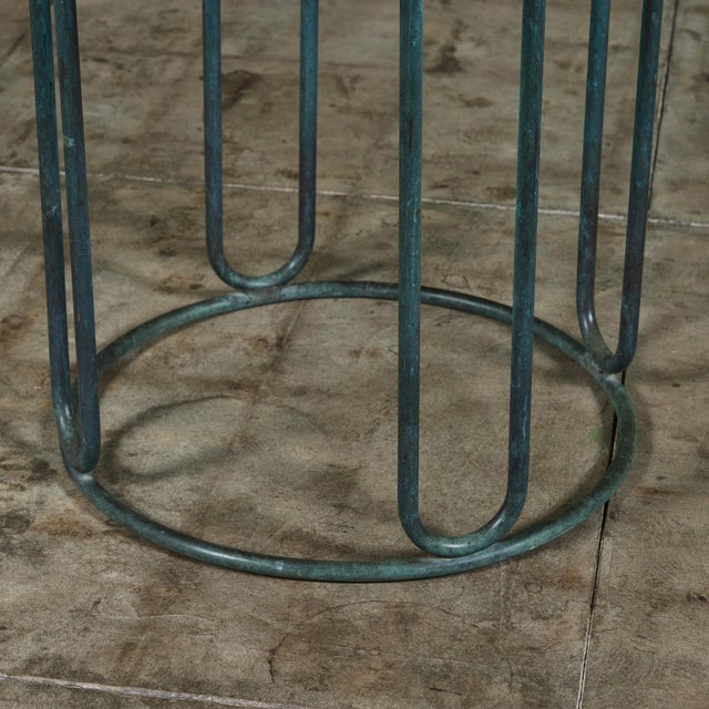 1960s Walter Lamb for Brown Jordan Bronze Patio Cafe Dining Table, Attributed For Sale - Image 12 of 12