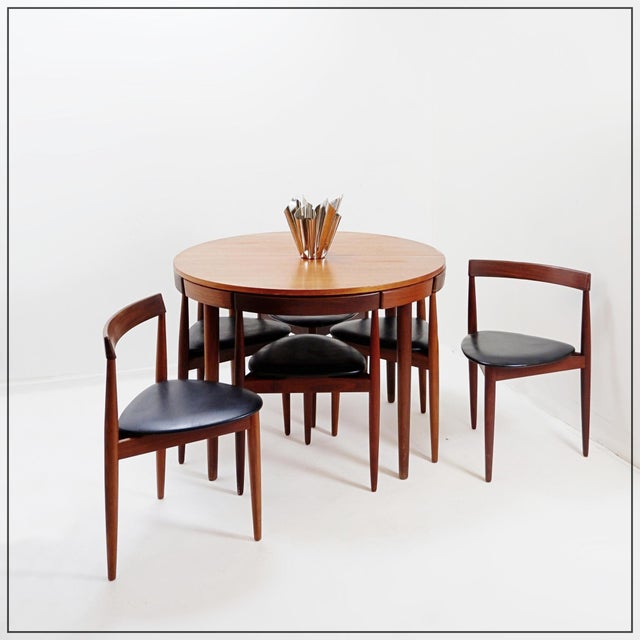 Mid-Century Modern Extendable Teak Dining Table and Chairs by Hans Olsen for Frem Røjle, 1950s, Set of 7 For Sale - Image 3 of 18