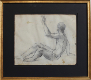 Guillaume Dulac, Study of Male Nude, 1920s, Mixed Media on Paper