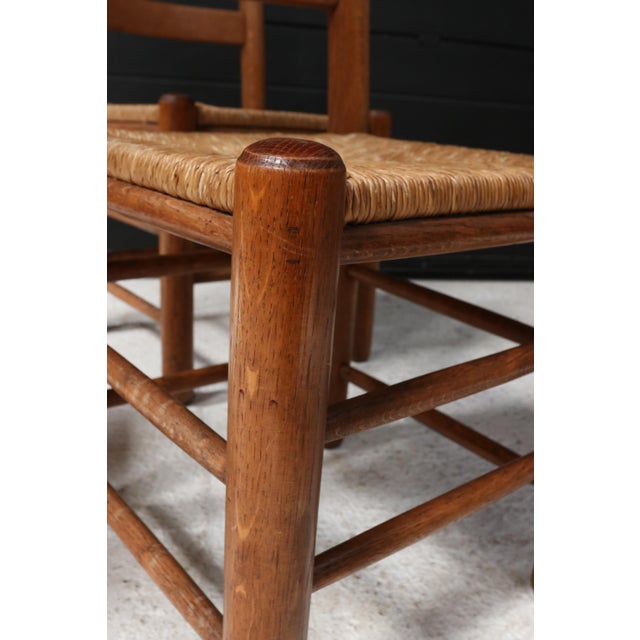 Vintage French Rustic Ladder-Back Dining Chairs, 1960, Set of 4 For Sale - Image 4 of 18