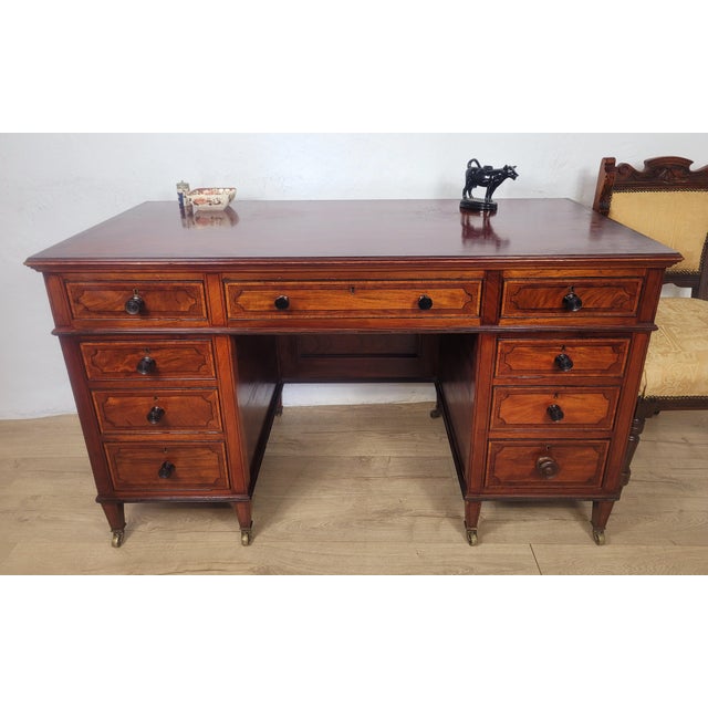 This is an exquisite Victorian writing desk that adds historical character to the home office or living room décor. Circa...