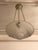 Stunning French Art Deco chandelier by Muller Frères Luneville. With beautiful clear frosted glass bowl with geometric...