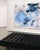 Contemporary "Echoes Along the Waterline" Large Contemporary Blue Abstract Painting in Cerulean, Slate and Navy by Stacey Warnix For Sale - Image 3 of 10