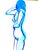 2020s Woman in Blue Ink on Paper by Maratha Holden For Sale - Image 5 of 6