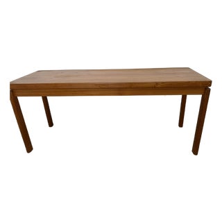 Mid-Century Modern D-Scan Solid Teak Long Table For Sale