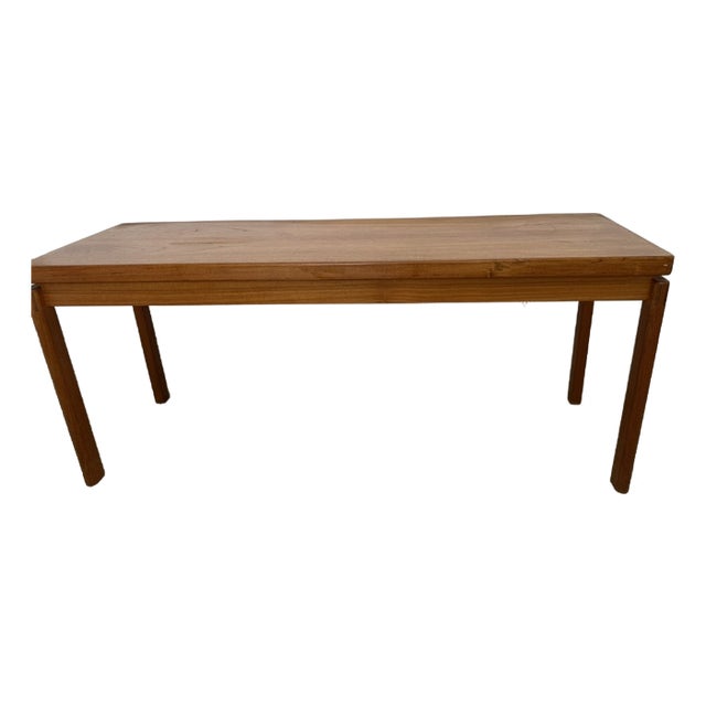 Mid-Century Modern D-Scan Solid Teak Long Table For Sale