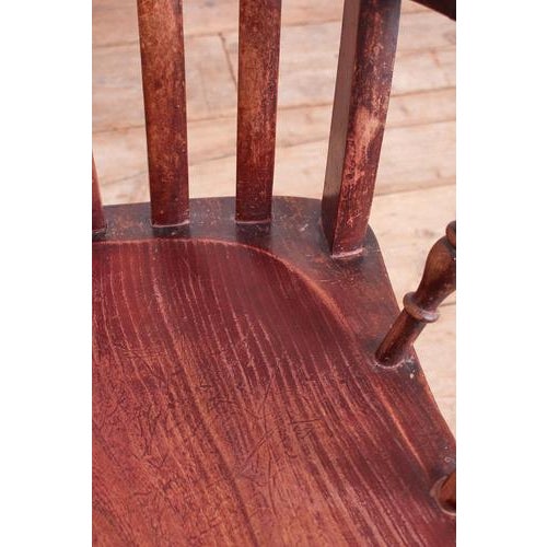 Brown Antique Victorian Kitchen Chair For Sale - Image 8 of 12