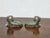 Pair of Vintage Asian Glazed Ceramic Foo Dogs Figurines For Sale - Image 11 of 12