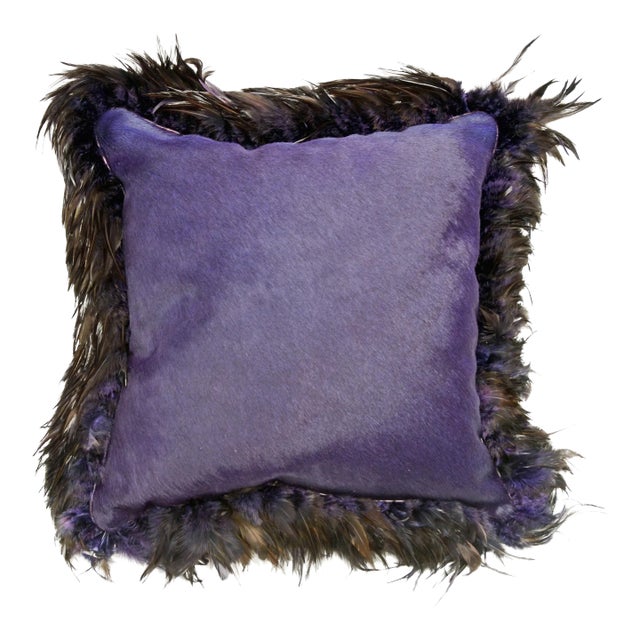 Le-Coterie Feathered Border Pilllow For Sale