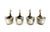 Mid 20th Century Set of Four Silver -Plated Swan Salt Cellars With Glass Inserts and Spoons — Vintage Tableware, Hollywood Regency Style For Sale - Image 5 of 13