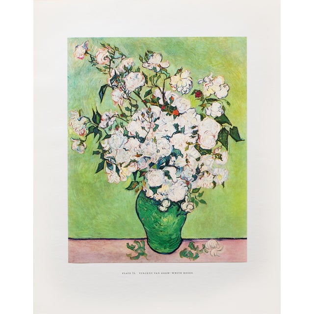 1950s After Vincent Van Gogh "White Roses", First Edition Swiss Full-Color Print For Sale - Image 10 of 10