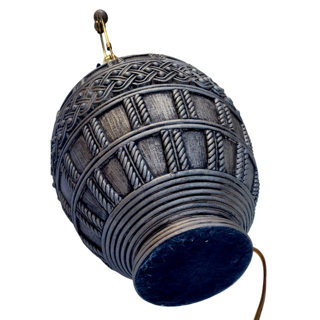 Lamp 1970s Cast Plaster Olive Toned Table Lamp Inspired by Lee Rosen for Design Technics Style For Sale In Palm Springs - Image 6 of 6