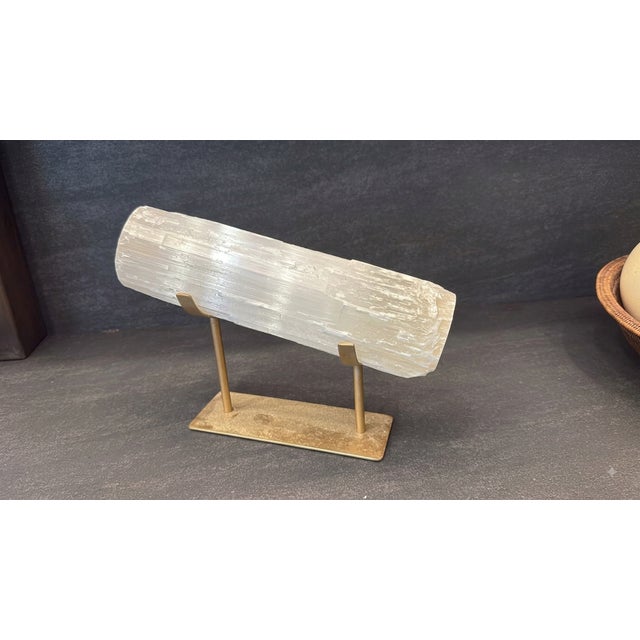 Selenite Block on a Stand For Sale - Image 10 of 10