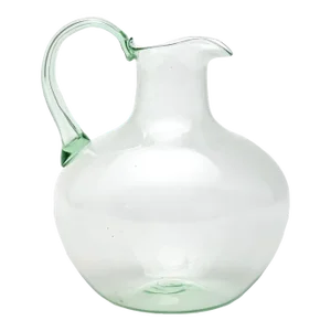 Circa 1925 Murano Glass-Green Soffiato Pitcher