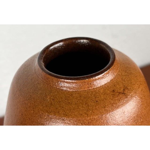 Ceramic Mid-Century Modern Eastern German Studio Pottery Minimalist Vase from Paul Eydner, Waldenburg, 1960s For Sale - Image 7 of 11