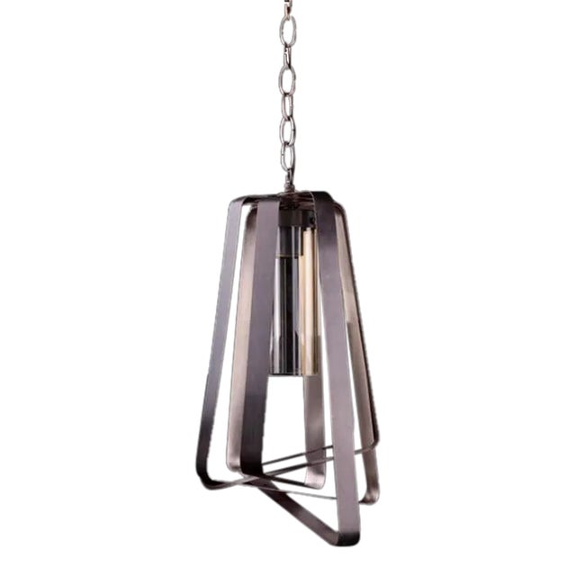 Trapa Chandelier in Nickel Finish For Sale
