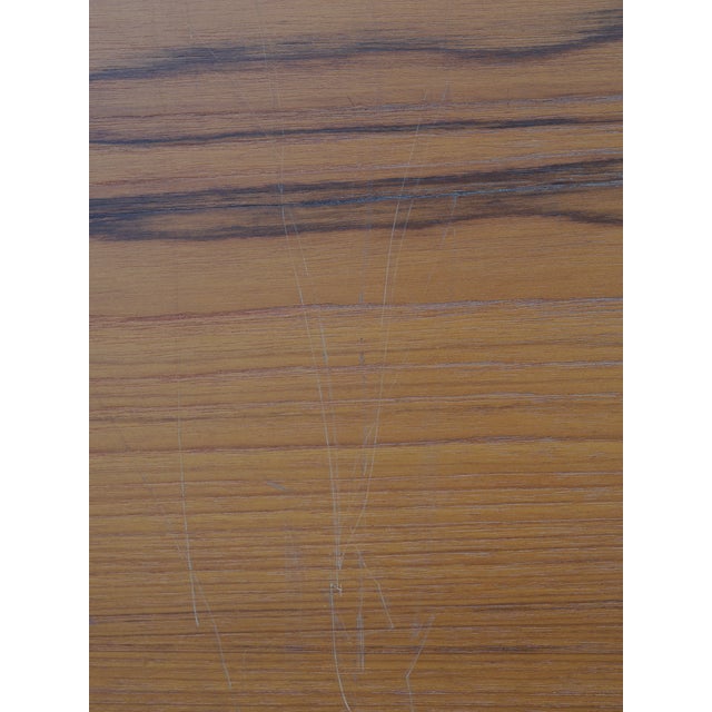 1970s Teak Rolling Side Table With Shelf, Attributed Brdr. Furbo For Sale - Image 10 of 10