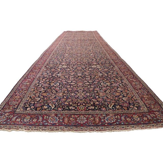 Victorian Antique Persian Mashhad Rug - 05'07 X 21'04 For Sale - Image 3 of 7