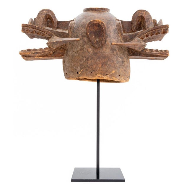 Wood Senufo "Wanyugo" Firespitter Helmet Mask, 19th C. For Sale - Image 7 of 7