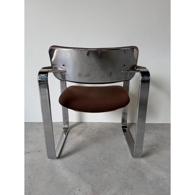 Vintage Italian Eero Aarnio Chrome Accent / Desk Chair For Sale - Image 11 of 18