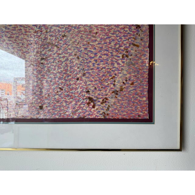 Metal Harris G. Strong Lithography and Mixed Media on Paper Expressionist Painting, Framed For Sale - Image 7 of 12