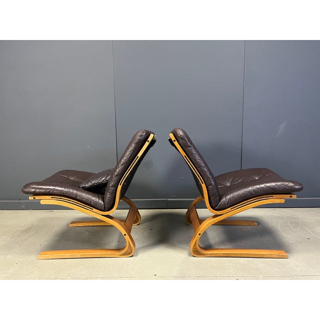 Brown Kengu Lounge Chairs from Elsa & Nordahl Solheim, 1960s, Set of 2 For Sale - Image 8 of 9