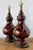 Vintage Boho Chocolate Glazed Ceramic Lamps - A Pair For Sale - Image 4 of 12