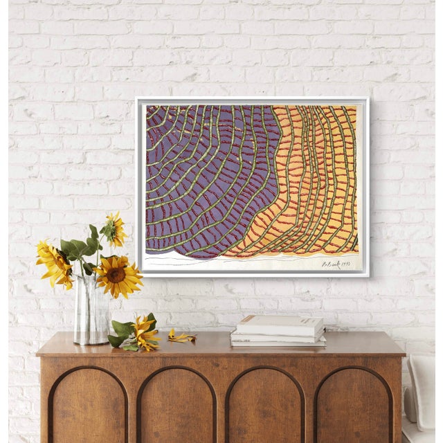 1990s Barbara Beck 1993 Abstract Painting on Paper - Signed/Dated/Unframed For Sale - Image 5 of 11