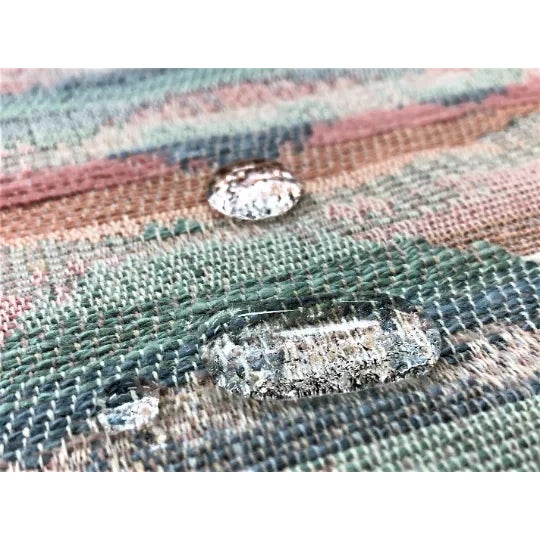 Abstract Vintage Kravet Pink Blue Aqua Abstract Stain Resistant Watercolor Woven Upholstery Fabric For Sale - Image 3 of 4