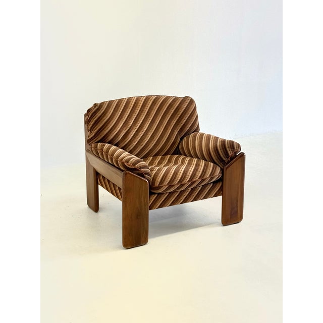 Sapporo Armchair by Mario Marenco for Mobil Girgi Striped, 1970s For Sale - Image 6 of 12