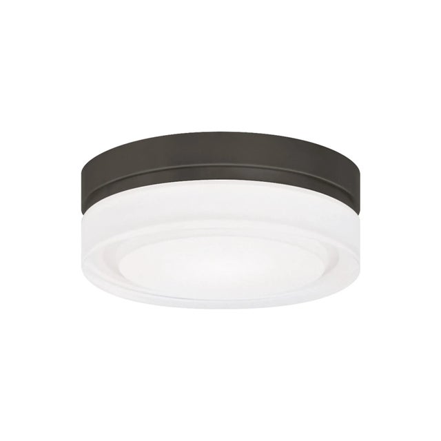 Contemporary Visual Comfort Modern Cirque Small Flush Mount LED Antique Bronze For Sale - Image 3 of 3