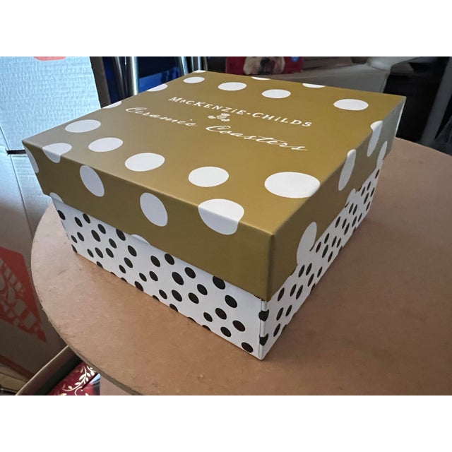 Late 20th Century Late 20th Century Mackenzie-Childs Queen Bee Coasters Ceramic Trivet Coasters - Set of 4 For Sale - Image 5 of 6