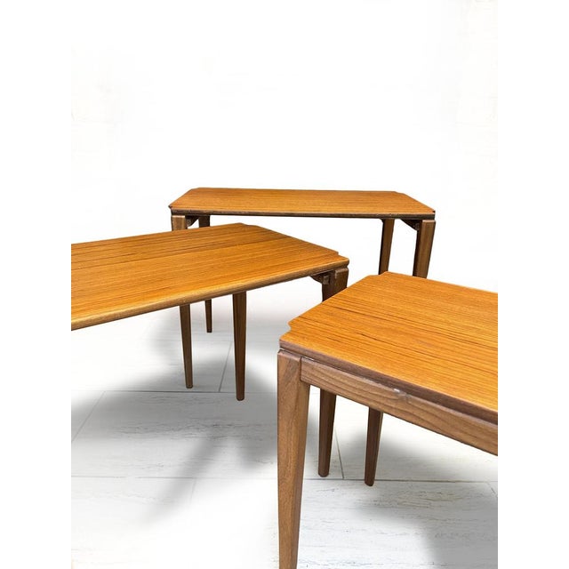 Mid-Century Modern Teak Nesting Tables by Richard Hornby for Fyne Ladye, 1960s, Set of 3 For Sale - Image 10 of 13